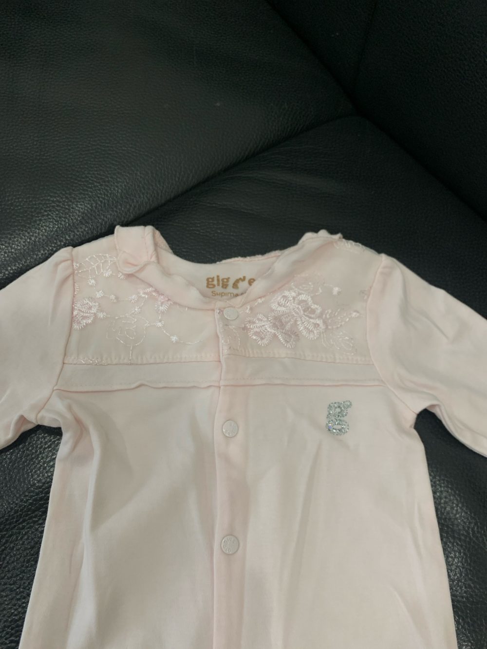 Set 3 bộ sleepsuit mix brand Giggles và Nous màu hồng, trắng, xanh ( size: 3/6m) - Ảnh 16