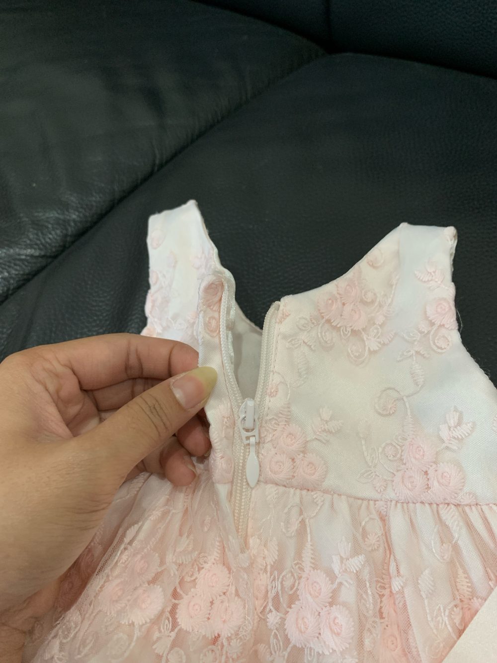 Set đầm xoè công chúa thêu nổi American Princess màu hồng (size:6M) - Ảnh 13