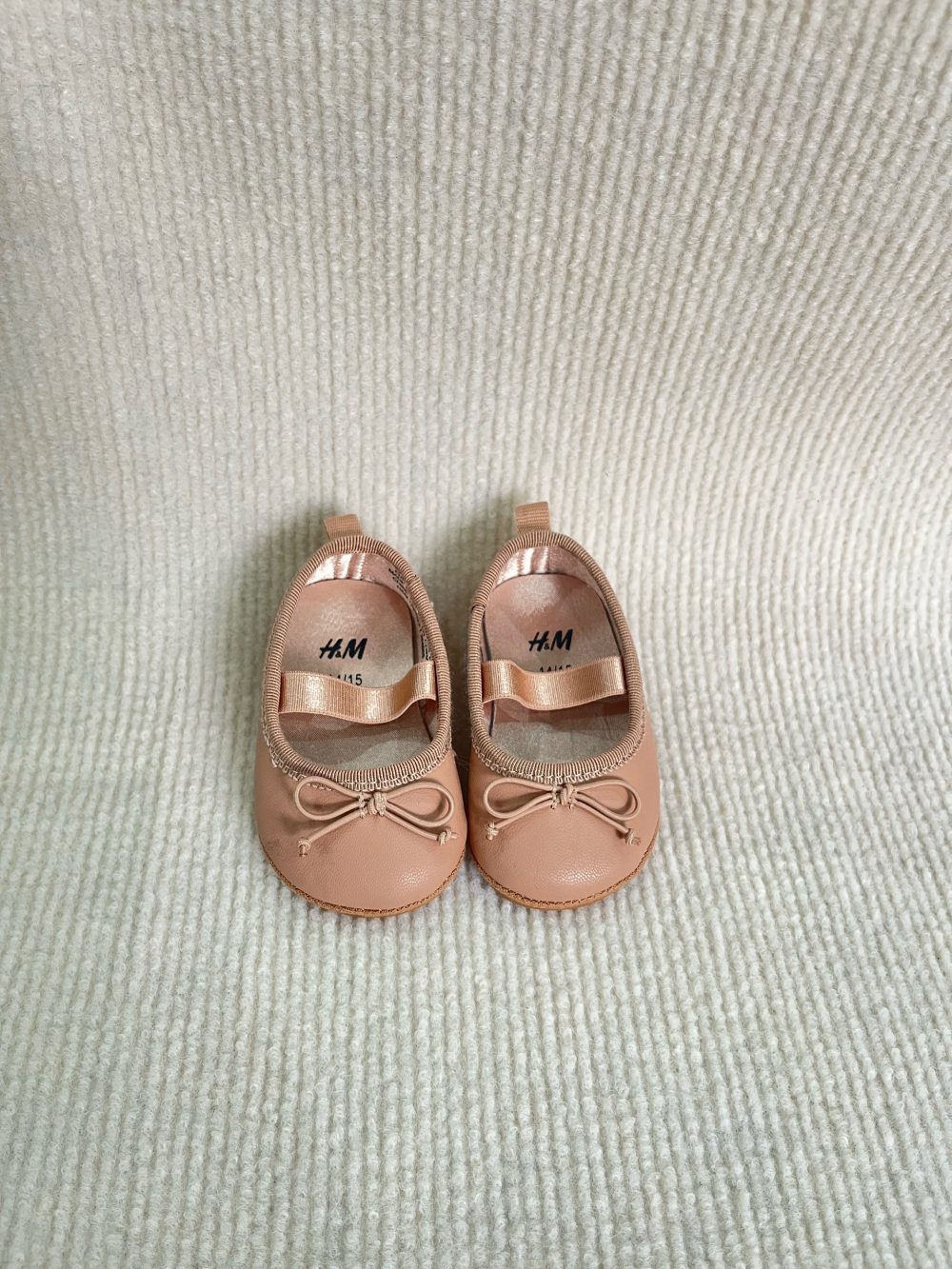 Giày tập đi búp bê bệt màu hồng H&M (size: 14/15, 8.6cm) - Ảnh 4