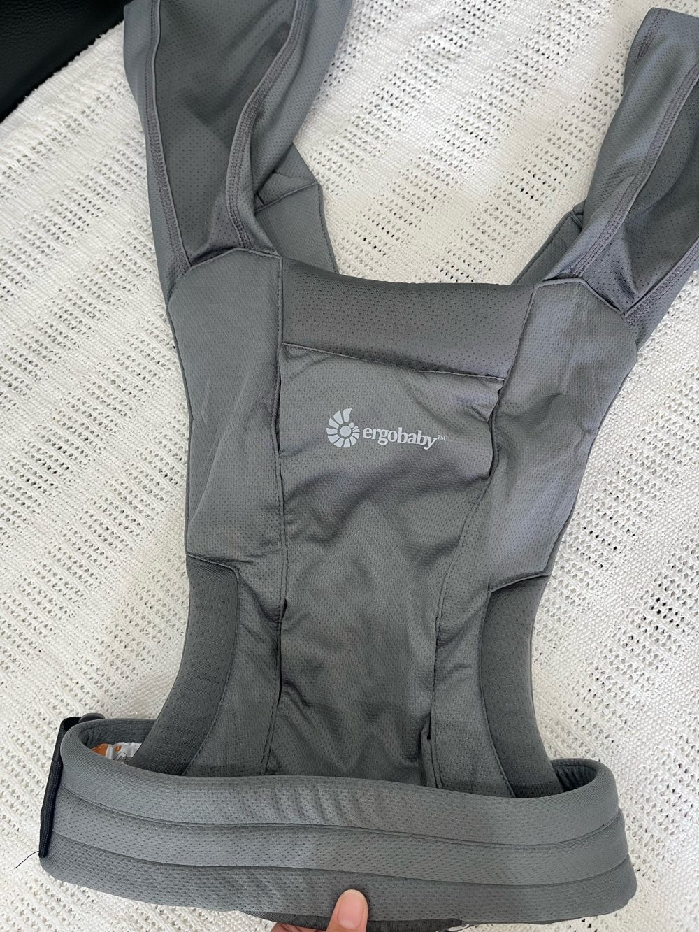 Địu Ergobaby Embrace & Soft Air Mesh vải sợi lưới thoáng khí, màu xám (sơ sinh -> 11,3kg) - Ảnh 14