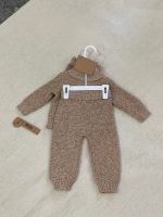 Set bộ đồ len dài tay kèm mũ Nicole Miller màu cocoa (size:6/9M) - Ảnh 5