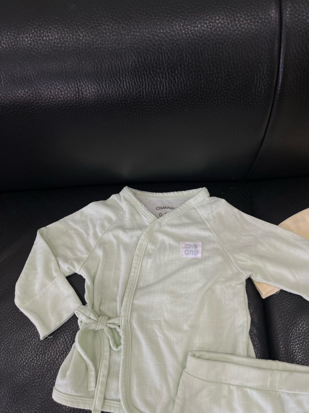 Set 3 bộ bodysuit và sơ sinh dài tay Chaang màu pastel (size: 0m->3m) - Ảnh 2
