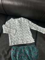 Set bộ yếm tay dài màu xanh Obaibi hoạ tiết hoa nhí ( size 12m) - Ảnh 8