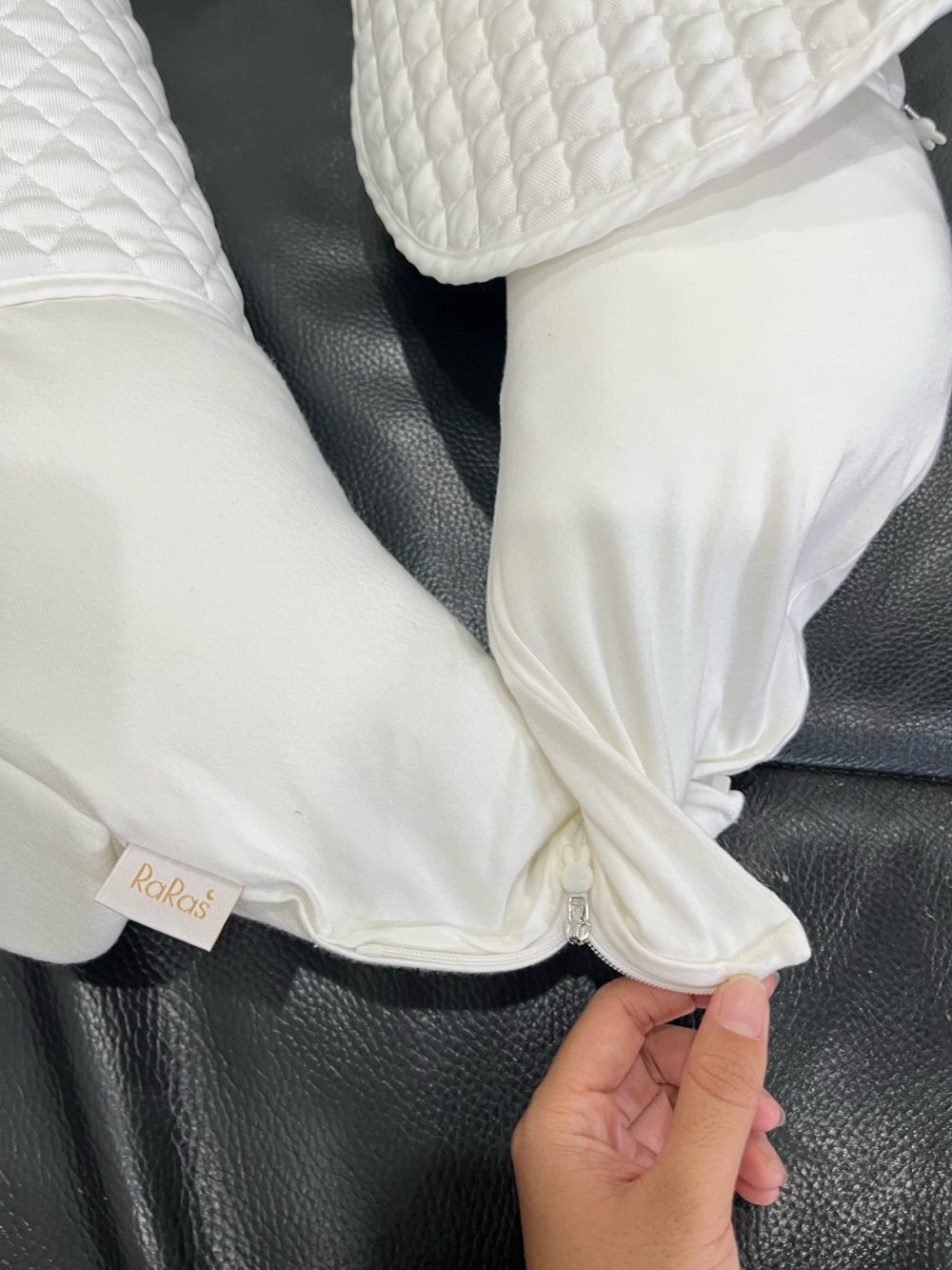 Gối thỏ Raras vải all season kèm bộ cool kit làm mát vải duraron (size:0->2y) - Ảnh 3