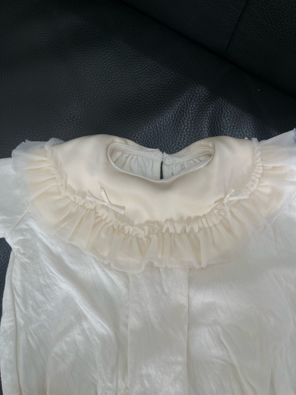 Set 2 bộ bodysuit và váy xoè tầng mix brand màu kem/trắng( size: 3/6m) - Ảnh 6