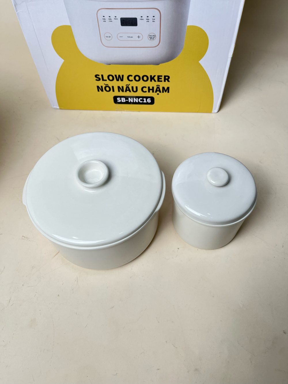 Nồi nấu chậm Bear 1,6L SB-NNC16 màu be ( full box) - Ảnh 15