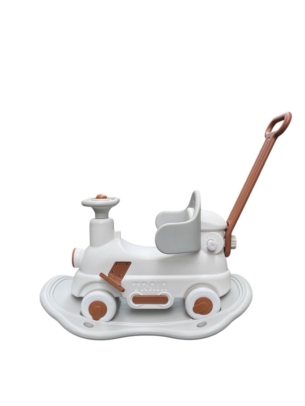 Bập bênh ô tô 2in1 Pakey màu trắng (no box) - Ảnh 1