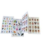 Set 3 bảng gấp thông thái song ngữ nhiều chủ đề Lalala baby 96x50cm ( Giấy ford 80 cứng)