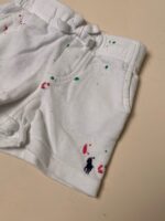 Quần đùi nỉ Ralph Lauren hoạ tiết chấm màu, màu trắng (size 3m) - Ảnh 3