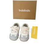 Giày tập đi Balabala màu trắng/hồng (size: 19 / 12.5cm, full box)