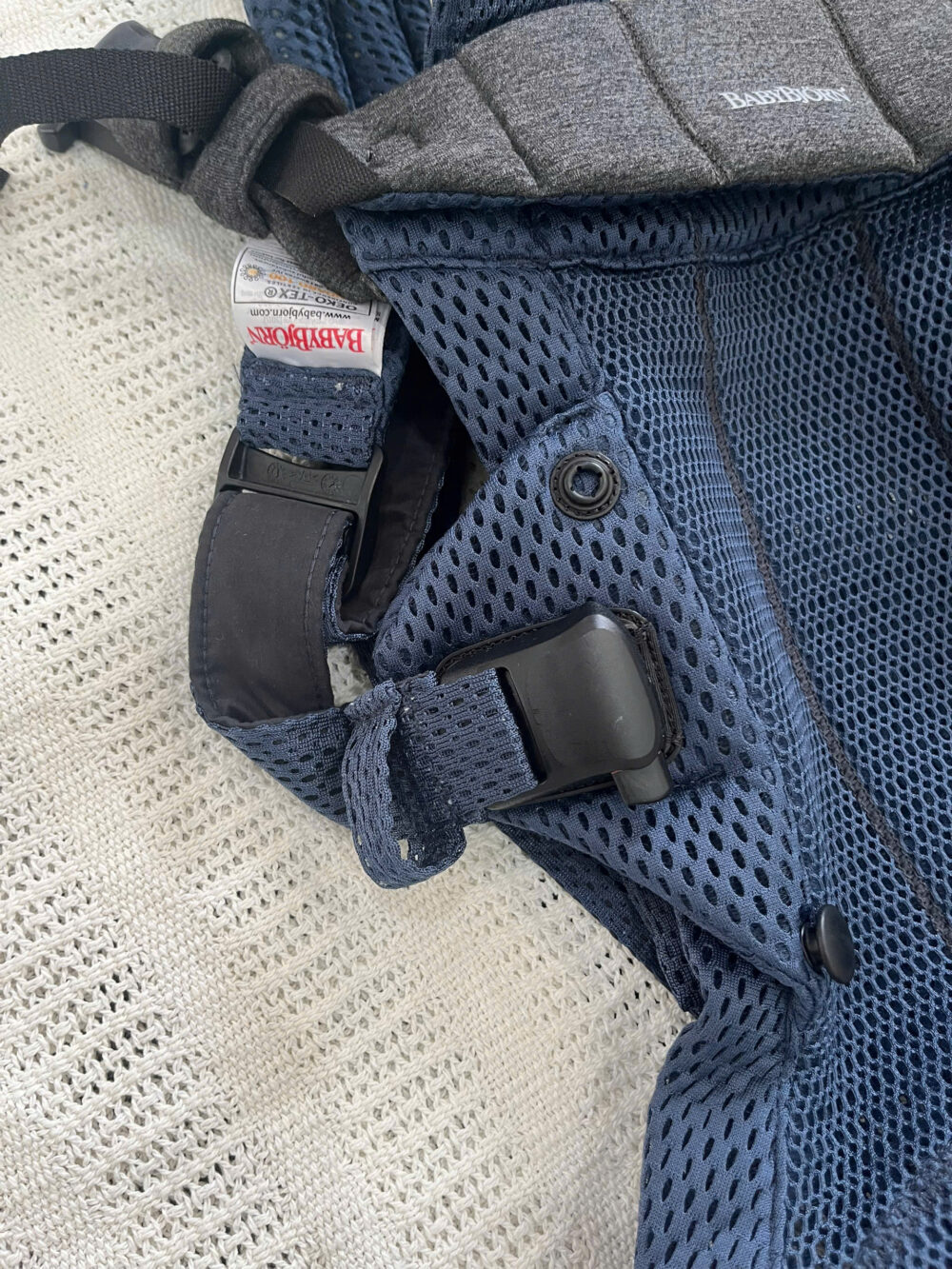 Địu BabyBjorn Harmony xanh Navy - size sơ sinh 3.2kg → 15kg (no box) - Ảnh 12