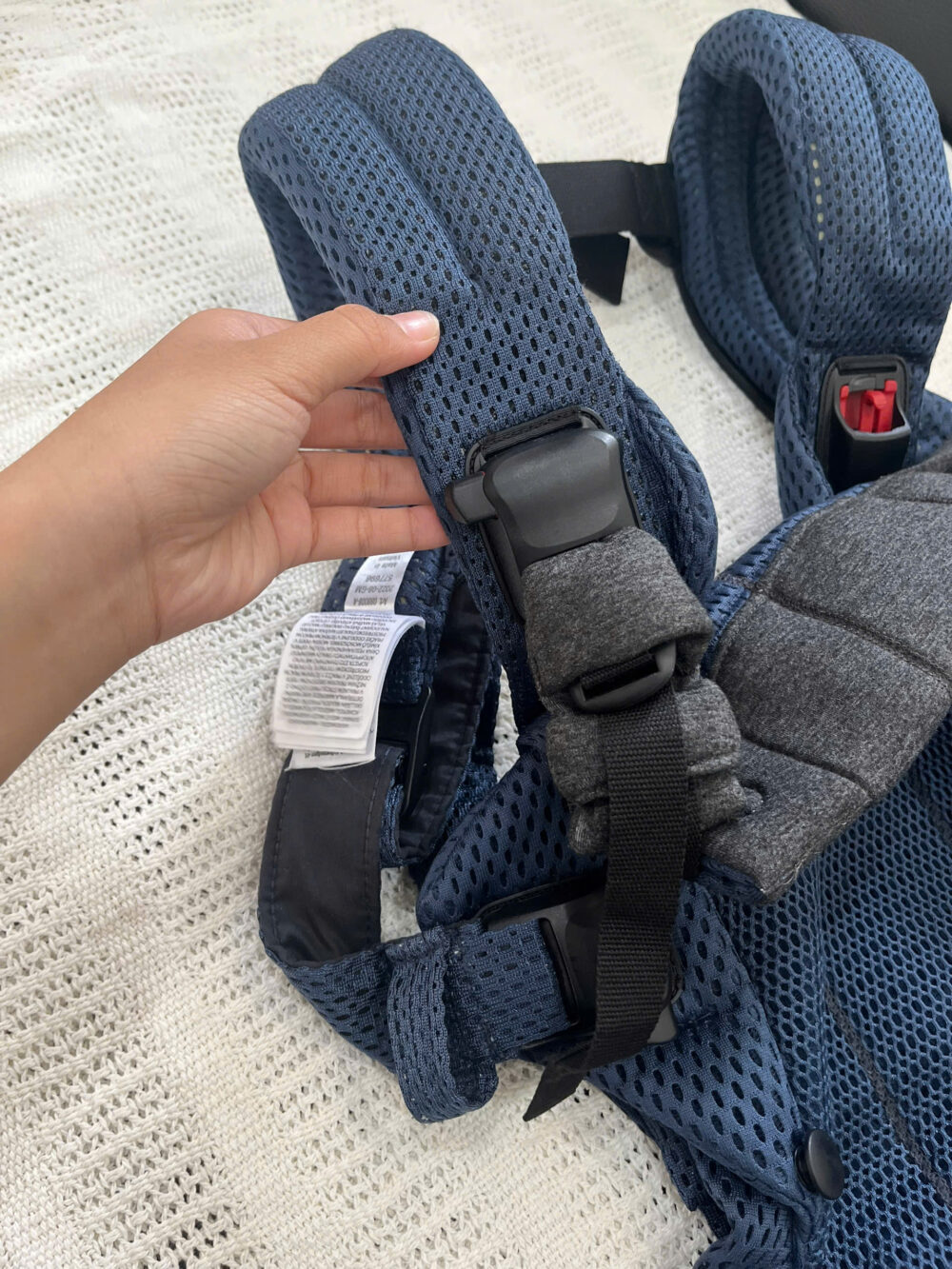 Địu BabyBjorn Harmony xanh Navy - size sơ sinh 3.2kg → 15kg (no box) - Ảnh 14