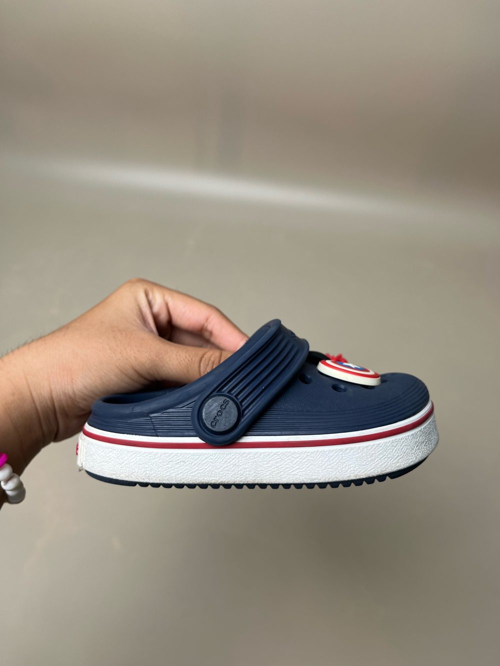 Giày Clog trẻ em crocs màu Navy (size: C6, tặng kèm sticker) - Ảnh 2
