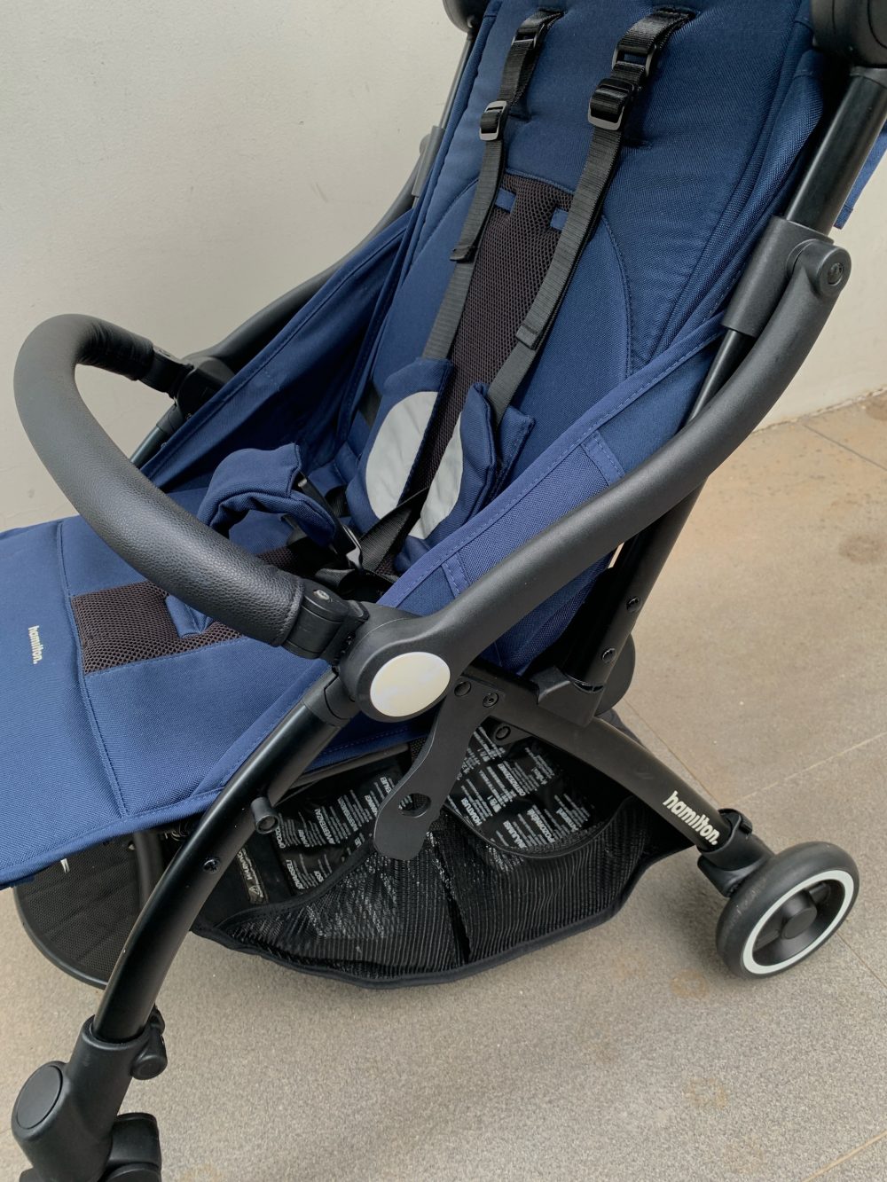 Xe đẩy Hamilton X1 plus màu xanh navy (kèm túi đựng hãng & cup holder) - Ảnh 8