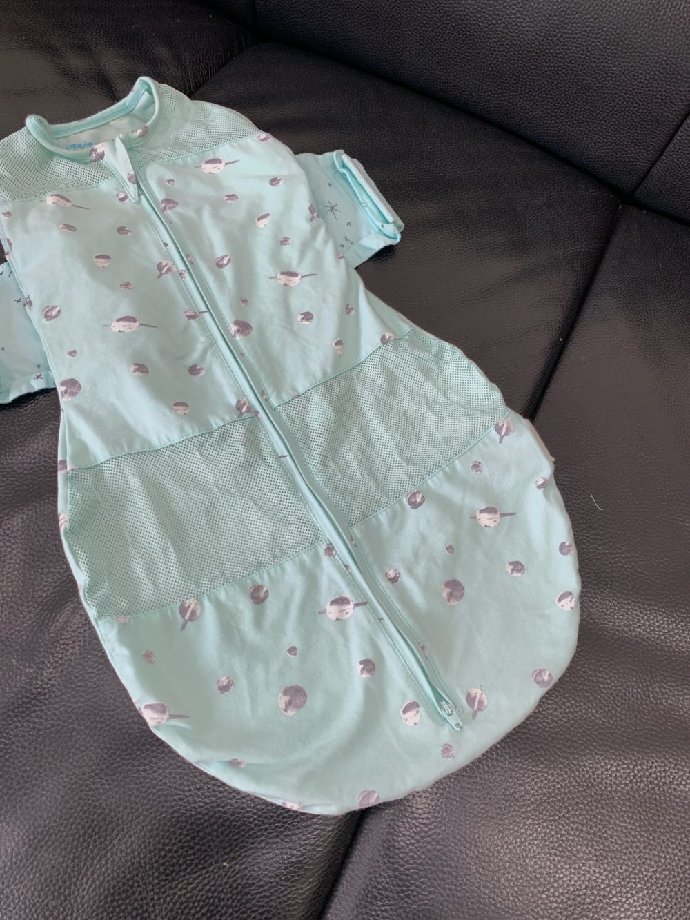 Túi ngủ Happiest baby Snoo 100% hữu cơ hoạ tiết hành tinh xanh ngọc (2-4m) - Ảnh 9