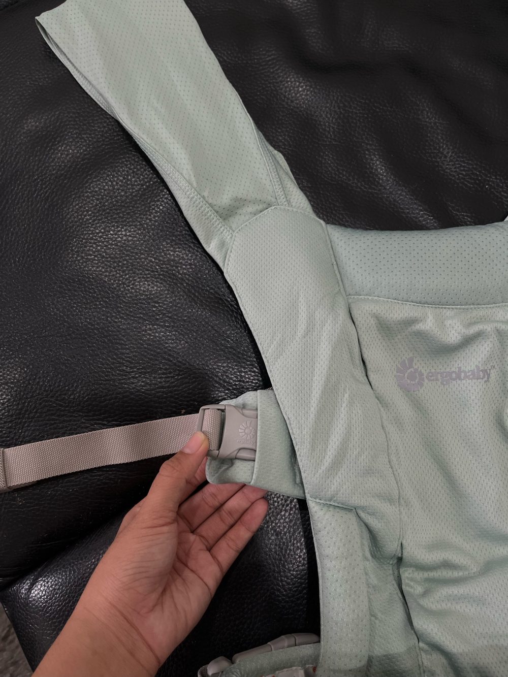 Địu Ergobaby Embrace Soft Air Mesh, Sage (0m->11kg3, full box) - Ảnh 10