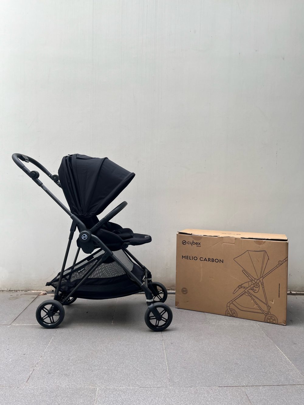 Xe đẩy Cybex Melio Carbon 3 màu đen ( size: 1m-> 22kg, full box), kèm đệm sơ sinh (bill VNQ) - Ảnh 5