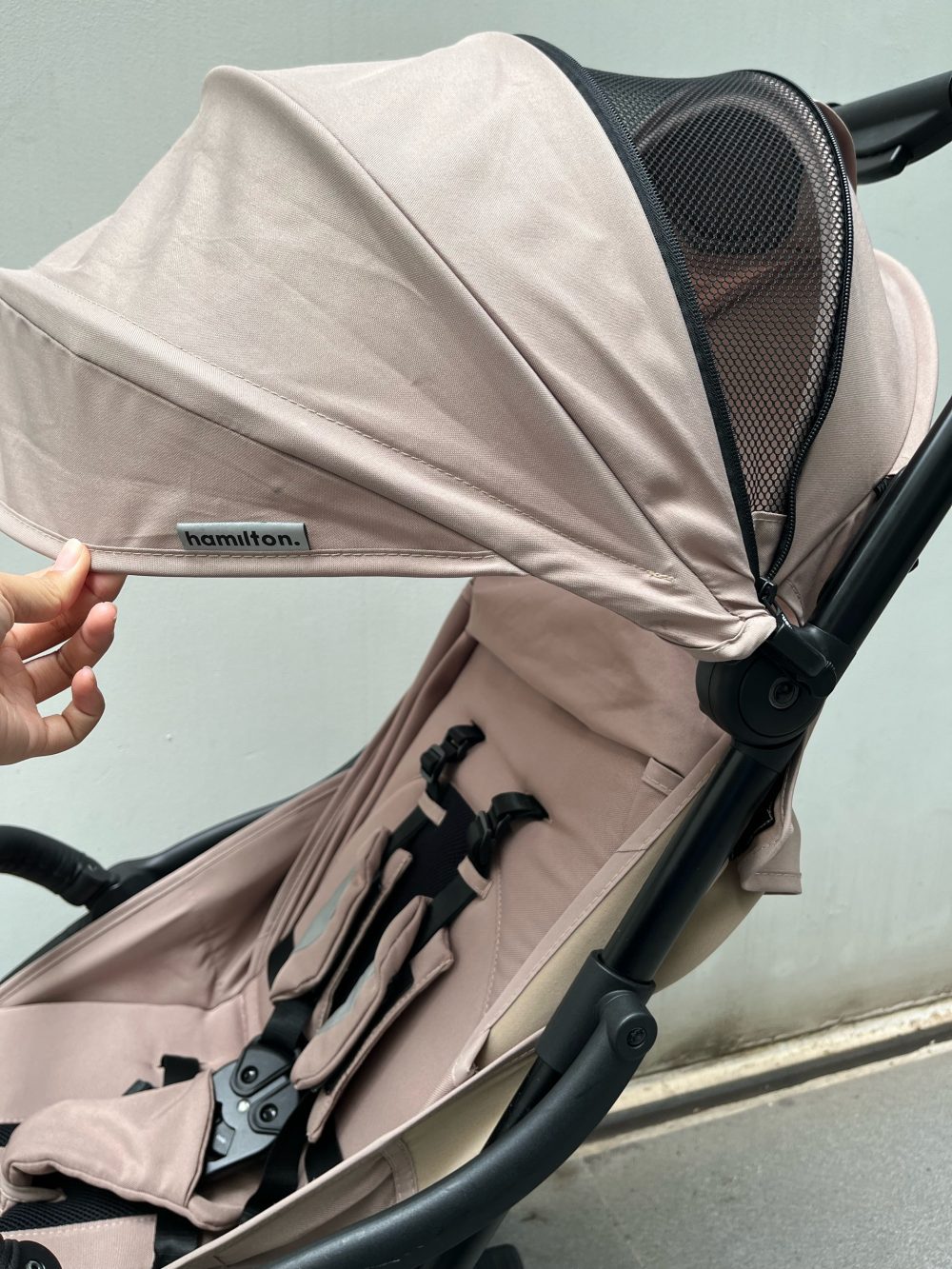 Xe đẩy gấp gọn Hamilton X1 plus màu nâu ánh hồng ( size: sơ sinh -> 20kg) - Ảnh 12