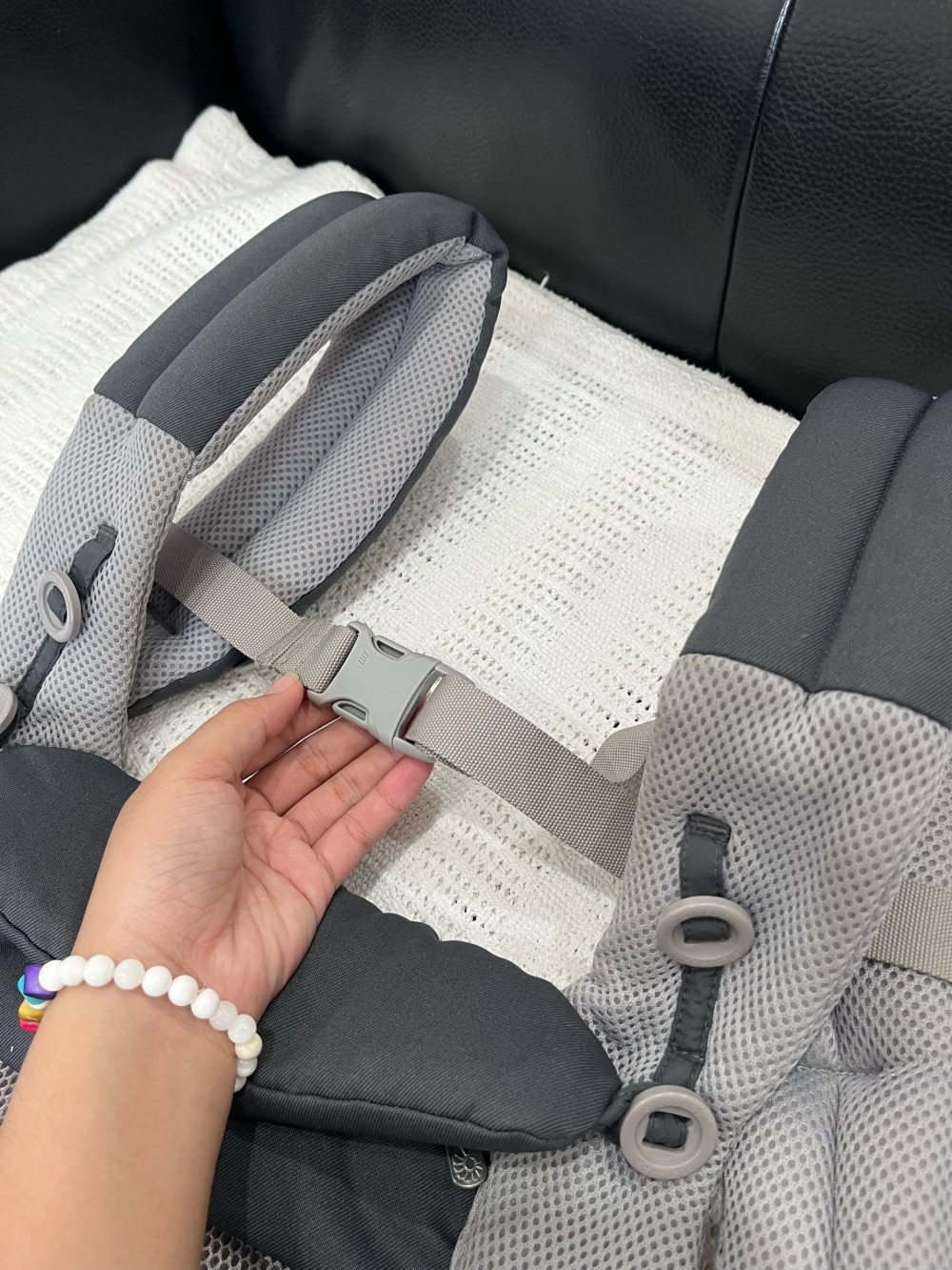 Địu Ergobaby Omni 360 Cool Air Mesh, Carbon grey ( sơ sinh 3.2kg ->20kg, full box) - Ảnh 3