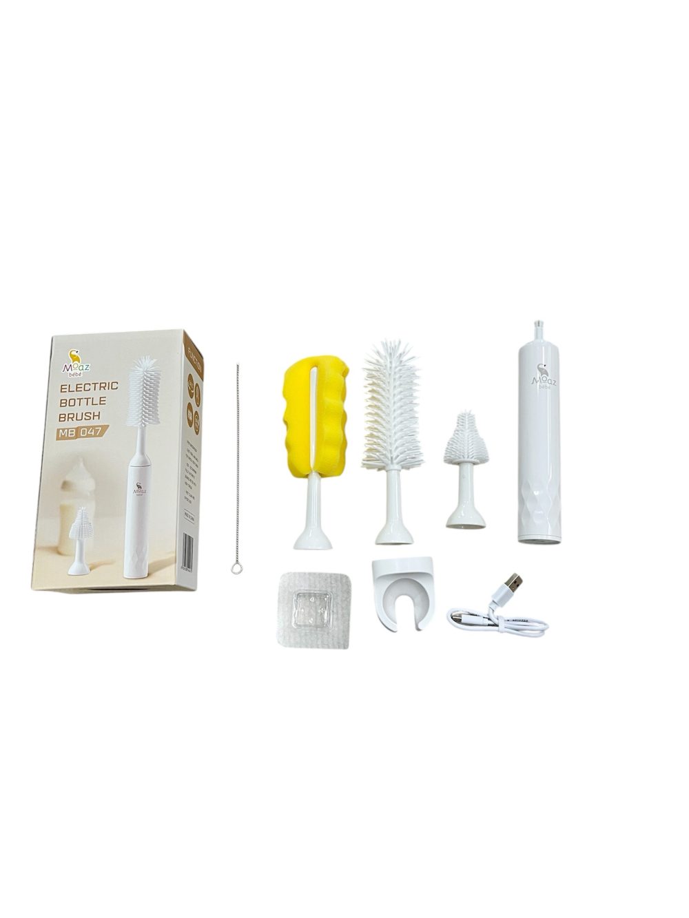 Bộ cọ rửa bình sữa điện Moaz bébé MB 047 (full box) - Ảnh 2