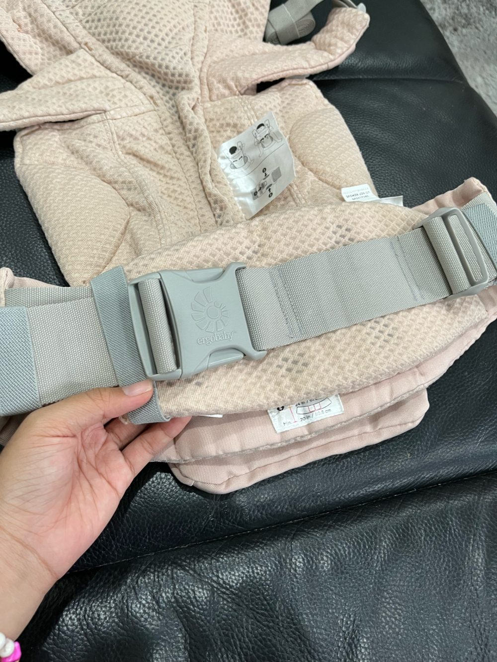 Địu Ergobaby Omni Breeze, Pink Quartz ( size: 0m~3.2kg→20kg, no box) - Ảnh 8