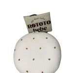 Gối chống trào Rototo bebe vải Airmesh hoạ tiết gấu nâu (kèm túi đựng)