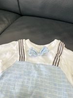 Set 2 bộ bodysuit màu xanh kẻ sọc trắng KidsPlaza ( size: 0->3m, 3->6m) - Ảnh 2