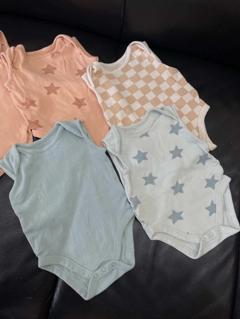 Set 5 bộ bodysuit Mother care màu xanh, hồng (size: 6-9m) - Ảnh 3
