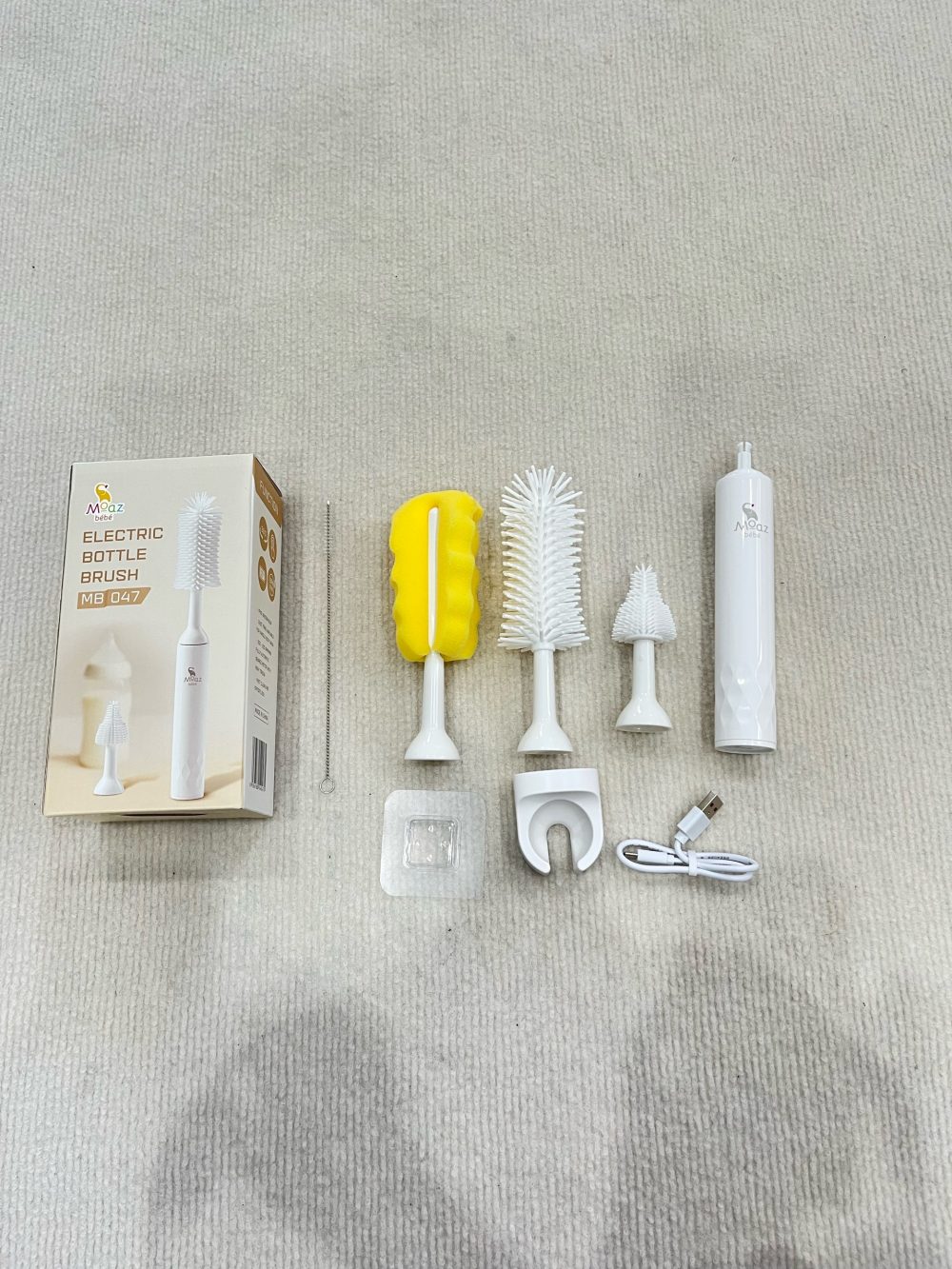 Bộ cọ rửa bình sữa điện Moaz bébé MB 047 (full box) - Ảnh 7