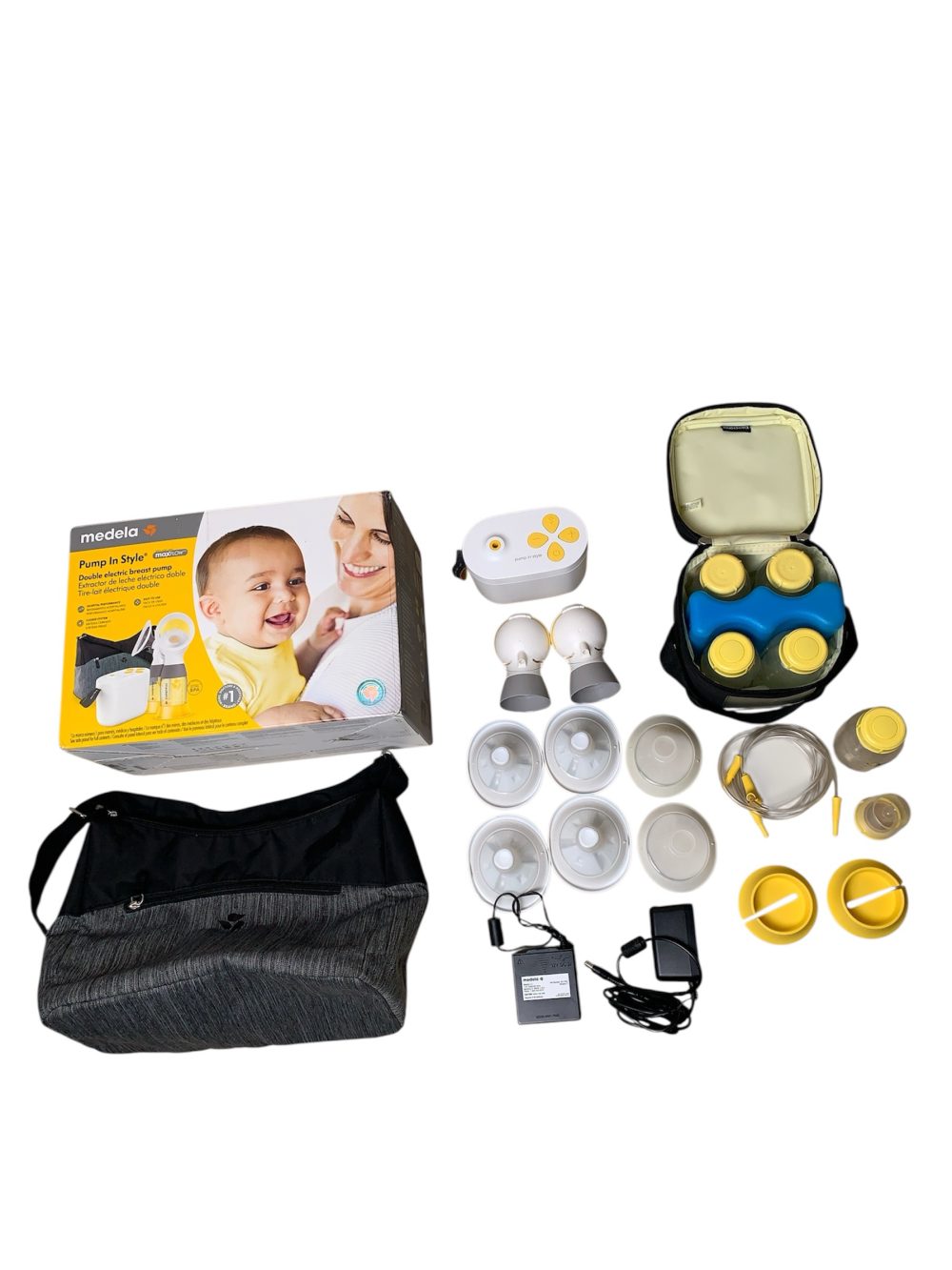 Máy hút sữa Medela Pump in style max flow (bản đầy đủ) kèm 1 bình trữ + núm ti (full box) - Ảnh 1