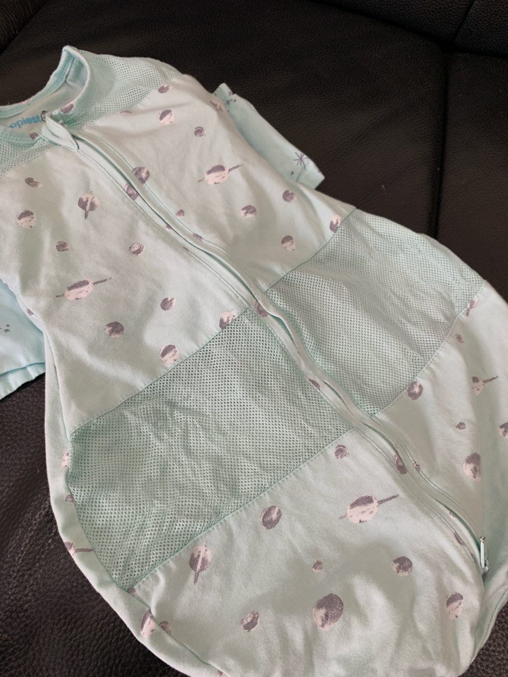 Túi ngủ Happiest baby Snoo 100% hữu cơ hoạ tiết hành tinh màu xanh ngọc (0-2m) - Ảnh 13