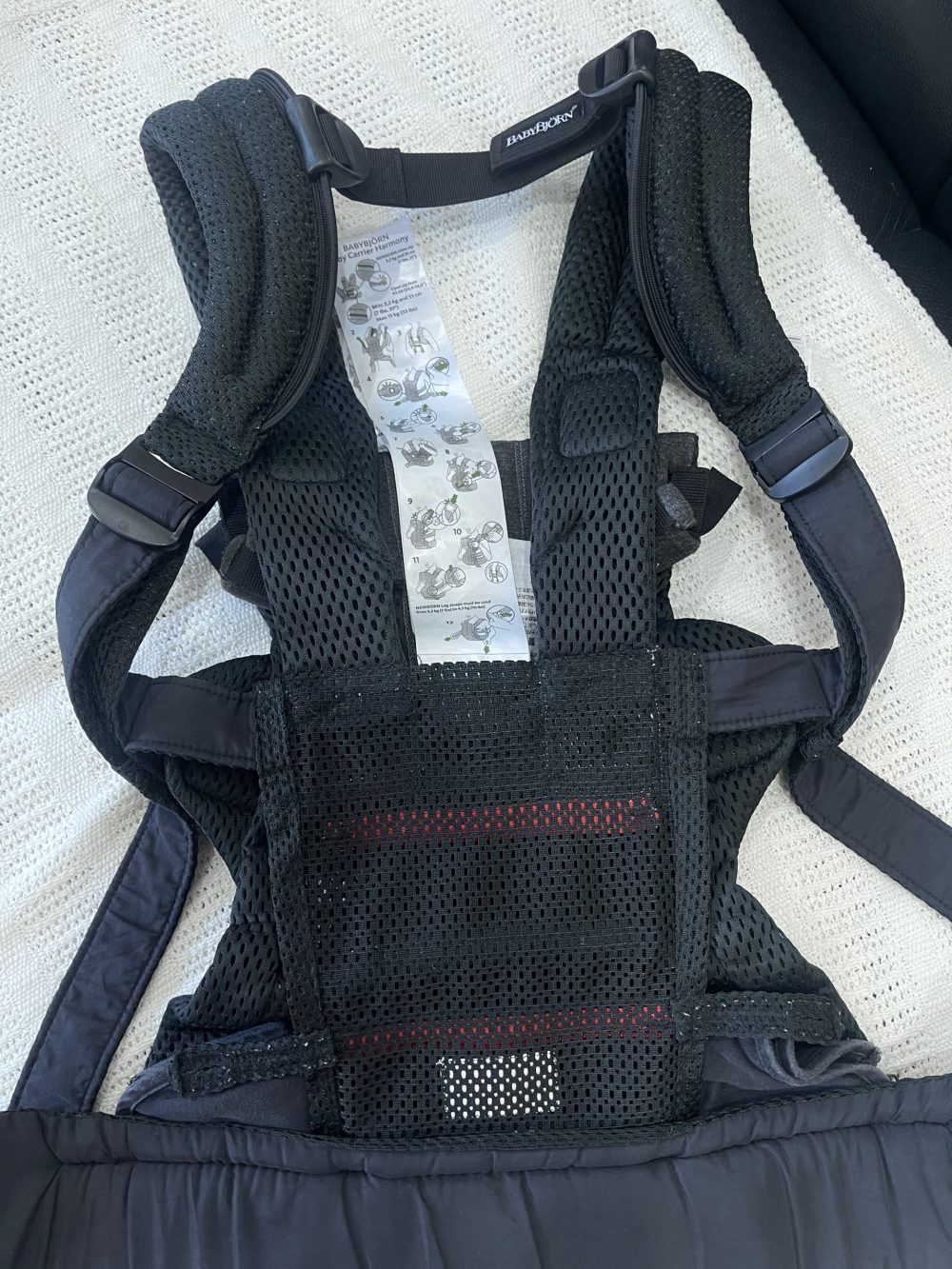 Địu Baby Bjorn Harmony màu đen (0->3y, tối đa 15kg) - Ảnh 14