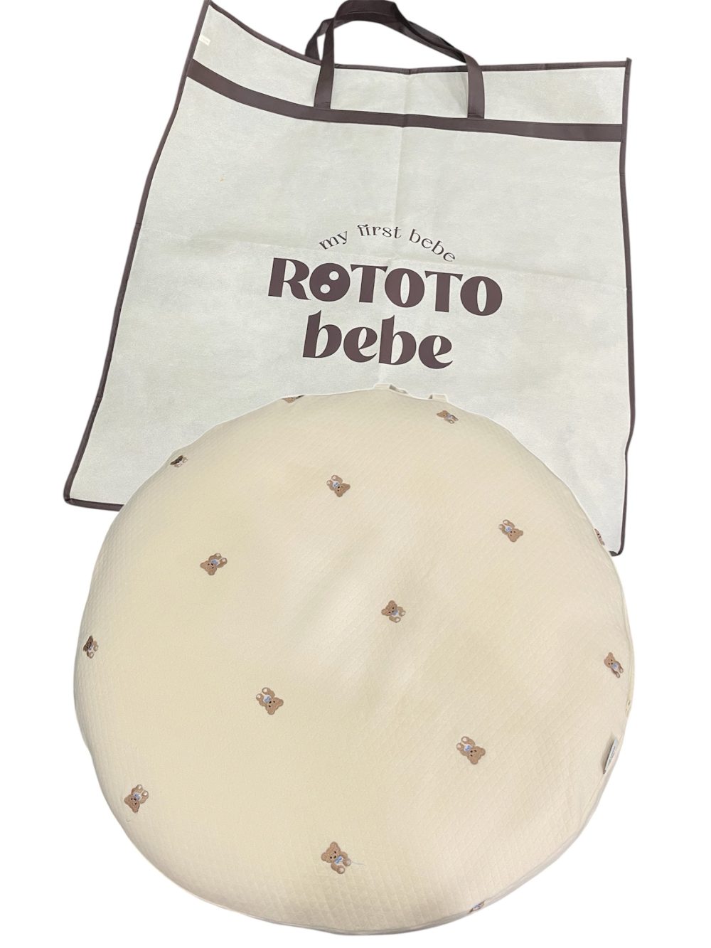 Gối chống trào ngược Rototo Airmesh hoạ tiết gấu ( Size: 0->14m, còn túi đựng) - Ảnh 1