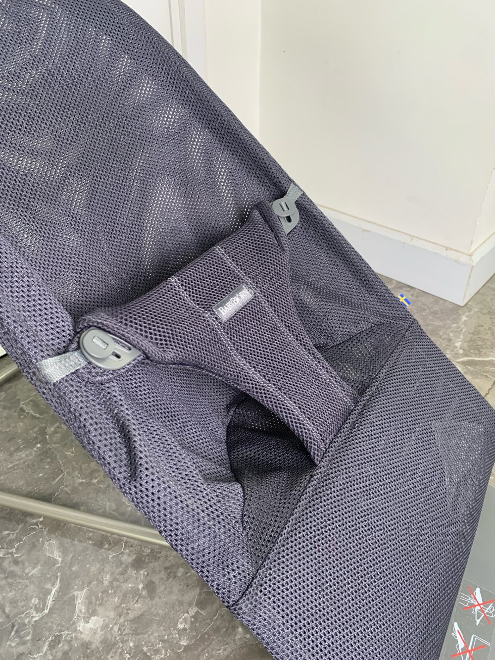 Ghế rung Baby Bjorn Bouncer Bliss màu dark grey frame vải mesh lưới (3,5-13kg/0-2y) - Ảnh 12