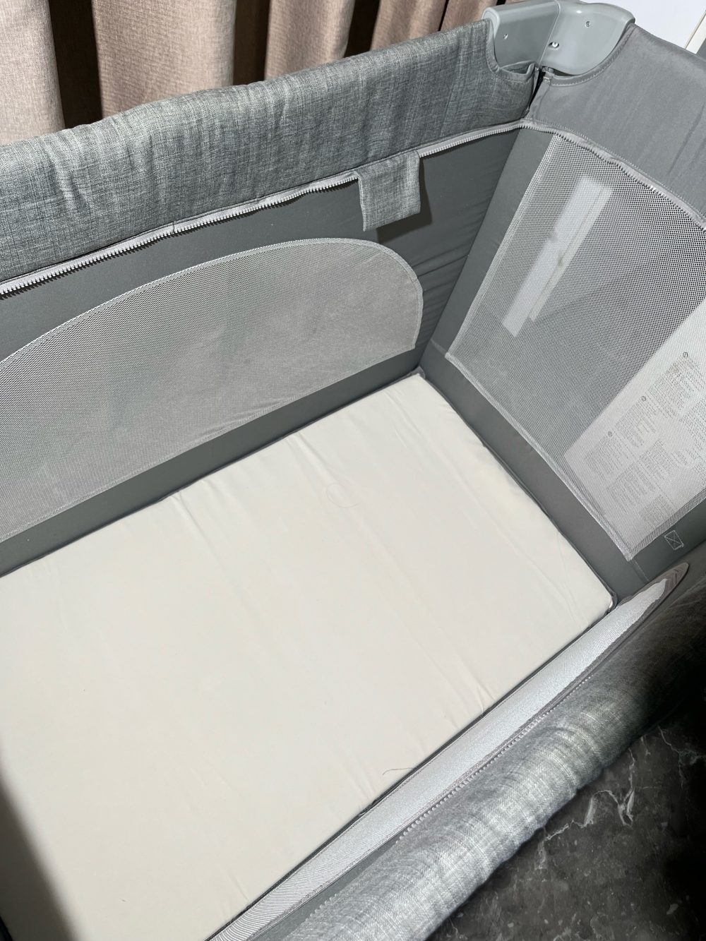 Giường cũi Joie Kubbie Sleep Foggy Gray ( full box) - Ảnh 18