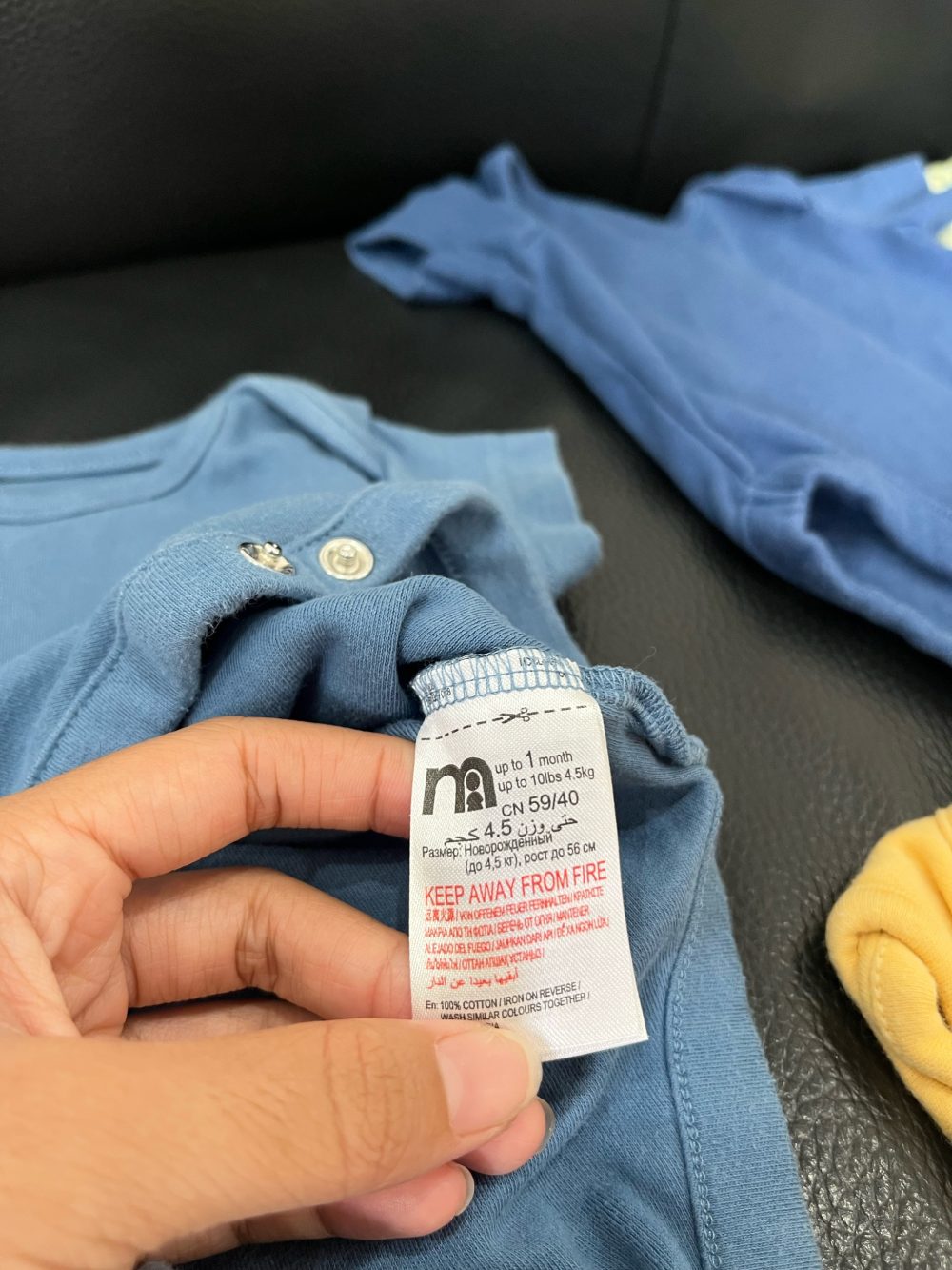 Set 6 bộ bodysuit Mothercare 6 màu ( size: 1m~ 4,5kg) - Ảnh 6