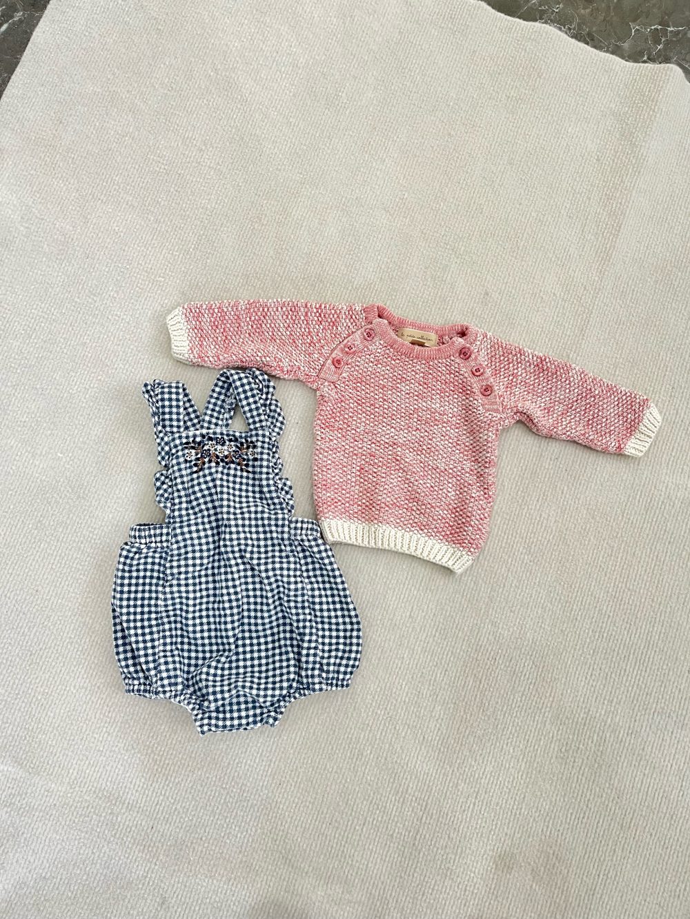 Set 2 bộ áo len và yếm mix brand Sergent Major, La Petite Collection (size: 3/6m) - Ảnh 7