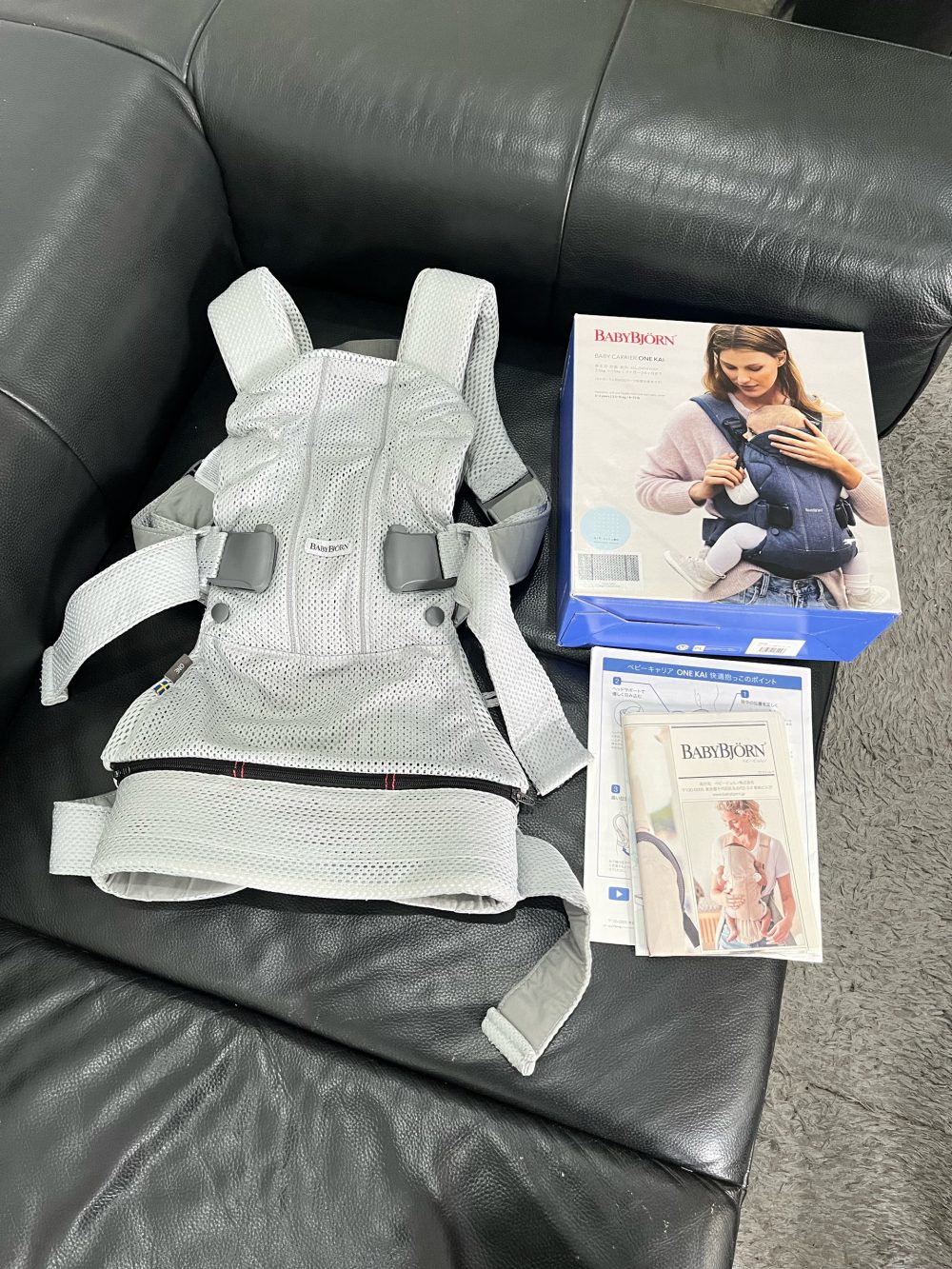 Địu Baby Bjorn One Air 3D mesh màu silver ( size: 0->3y~3kg5->15kg, full box) - Ảnh 20