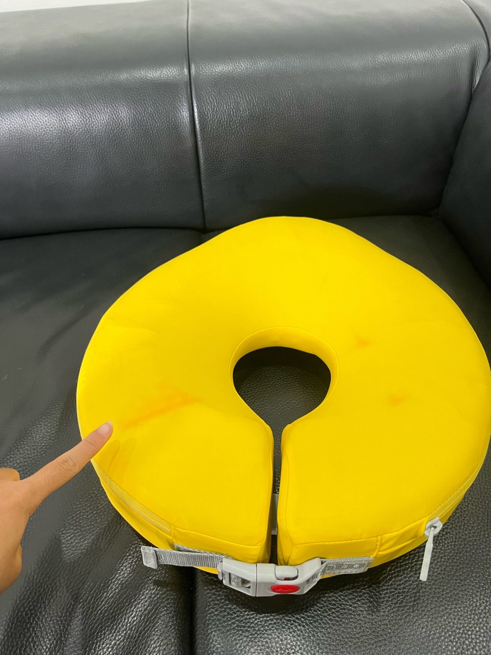 Phao bơi đeo cổ cho trẻ sơ sinh Mambobaby hoạ tiết bọ vàng (size: L 0-> 12m, vòng cổ 28cm, 11kg) - Ảnh 5