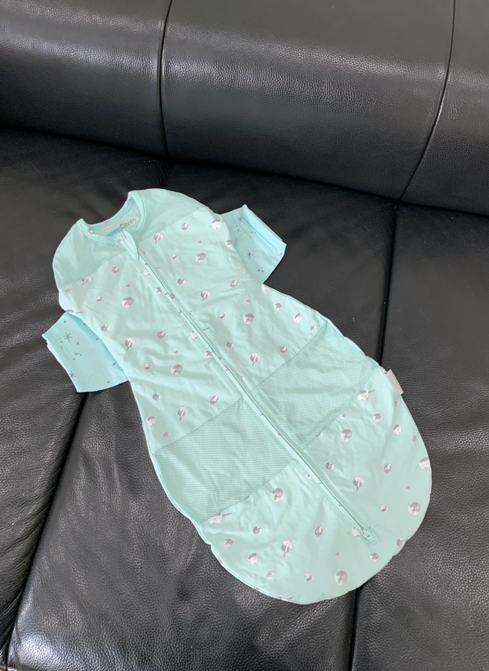 Túi ngủ Happiest baby Snoo 100% hữu cơ hoạ tiết hành tinh màu xanh ngọc (4-6m) - Ảnh 4