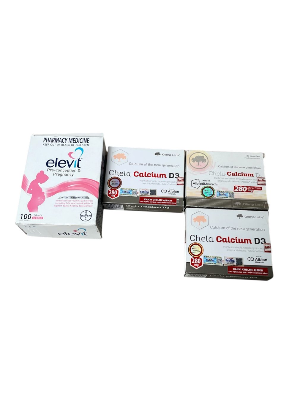Vitamin tổng hợp Elevit cho mẹ bầu ( Date: 15/04/2028) và Canxi hữu cơ Chela Calcium D3 Cho mẹ bầu và sau sinh ( Date: 30/10/2028) - Ảnh 1