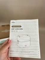 Hộp cơm cắm điện Bear 1,2L màu xanh ( full box) tặng kèm khay ăn dặm và thìa Modui - Ảnh 17