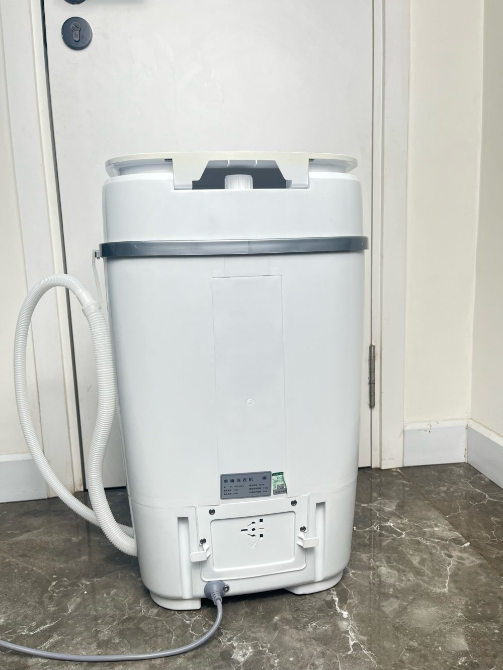 Máy giặt mini nhỏ gọn VCJ ánh sáng xanh diệt khuẩn màu trắng size 3-4kg (no box) - Ảnh 2