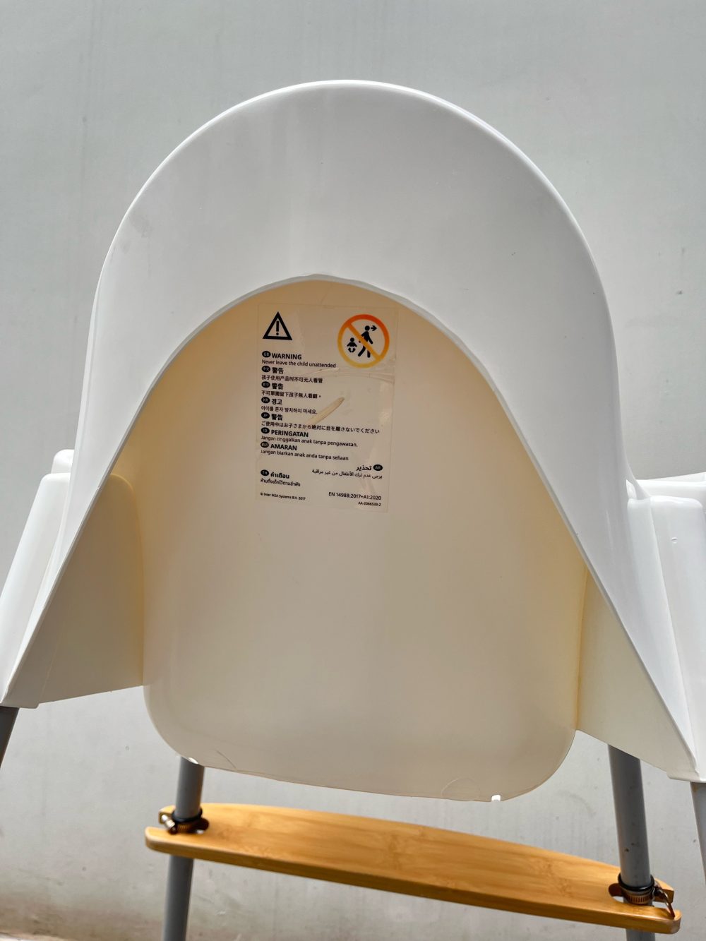 Ghế ăn dặm Ikea màu trắng (size: 6m->3y, tối đa 15kg) - Ảnh 8