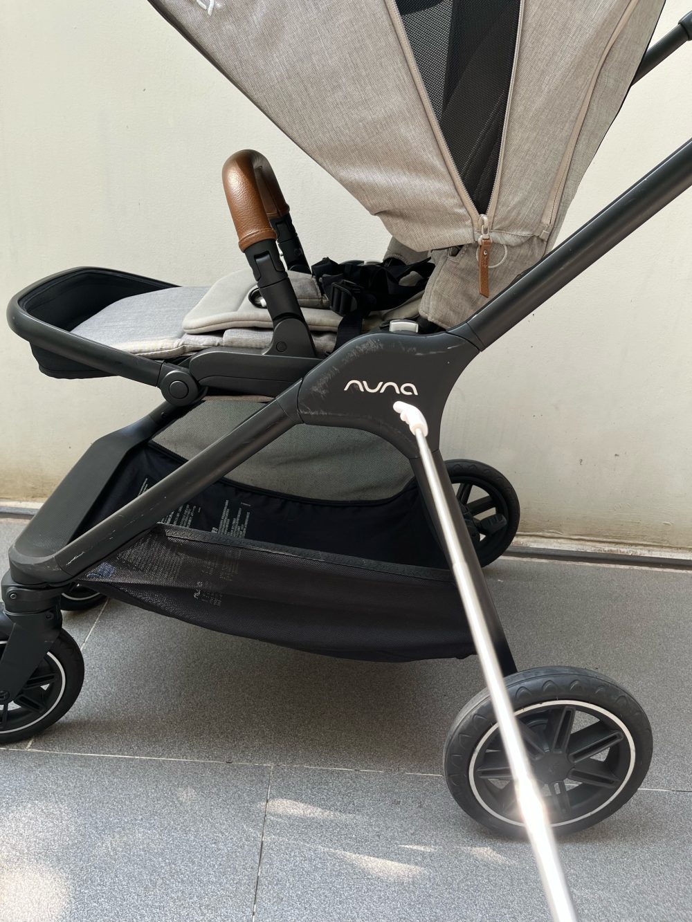 Bộ xe đẩy Nuna Triv Next màu hazelwood ( Size: 0m->4m, tối đa 22kg6)và Nôi Nuna Pipa Next màu carviar kèm Adapter - Ảnh 6