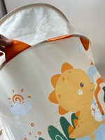 Set 3 món túi nằm cho bé bằng vải cotton dệt tay, tấm lót, mùng khủng long mix brand Animo. - Ảnh 14