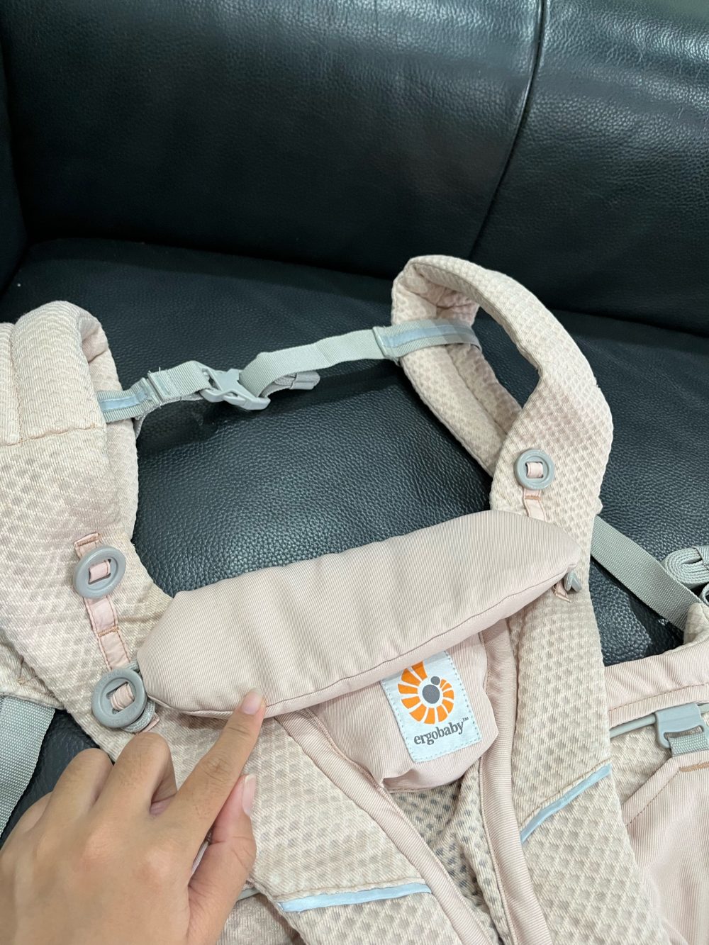 Địu Ergobaby Omni Breeze, Pink Quartz ( size: 0m~3.2kg→20kg, no box) - Ảnh 5
