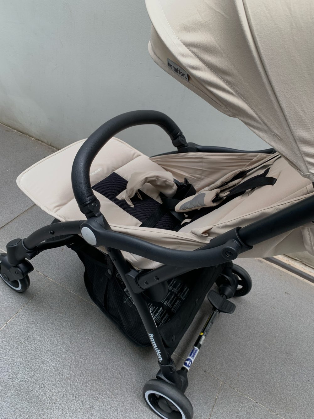 Xe đẩy gấp gọn Hamilton X1 Plus màu be - Ảnh 22