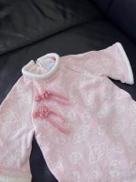 Áo dài hồng Nous họa tiết đám mây đính dây hoa phối váy màu be (size 6→9m) - Ảnh 11