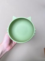 Set ăn dặm Silicone Chippiandco hoạ tiết mèo màu xanh - Ảnh 12